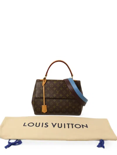 Pre-owned Louis Vuitton Mm Cluny Monogram-pattern Tote Bag In Brown