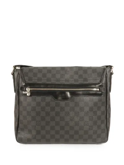 Pre-owned Louis Vuitton Mm Daniel Damier Graphite Shoulder Bag In Grey