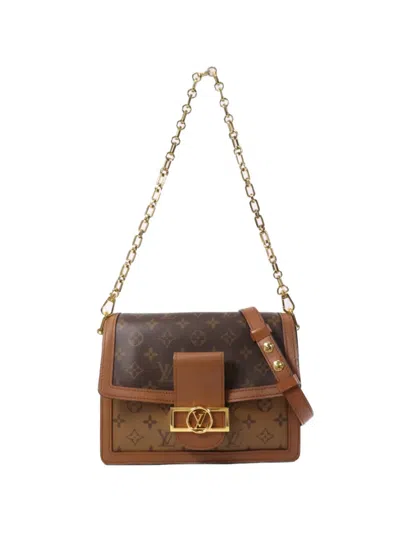Pre-owned Louis Vuitton Mm Dauphine Shoulder Bag In Brown