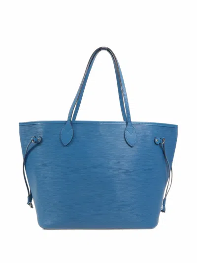 Louis Vuitton Mm Epi Neverfull Tote Bag In Blue