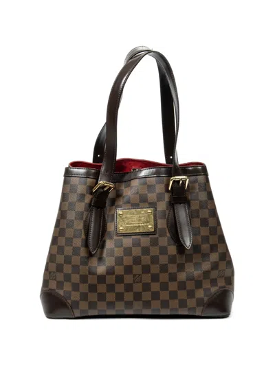 Pre-owned Louis Vuitton Mm Hampstead Tote Bag In Brown