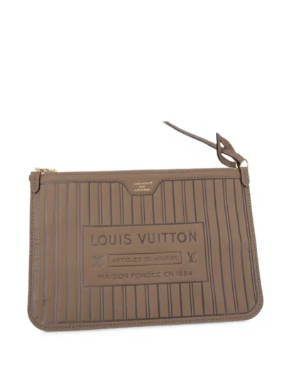 Pre-owned Louis Vuitton Mm Neverfull Inside Out Tote Bag In Brown