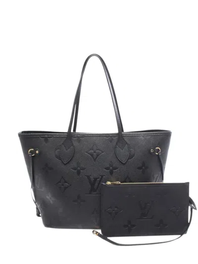 Louis Vuitton Mm Neverfull Monogram Empreinte Tote Bag In Pink