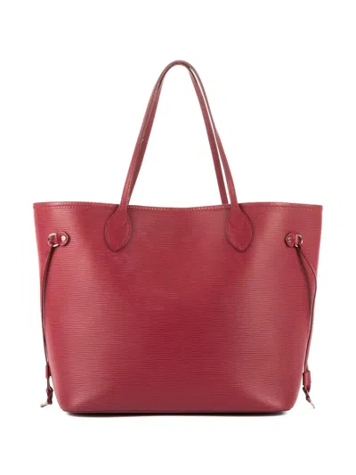 Pre-owned Louis Vuitton Mm Neverfull Tote Bag In Red