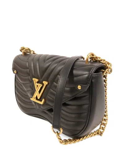 Pre-owned Louis Vuitton Mm New Wave Shoulder Bag In Black