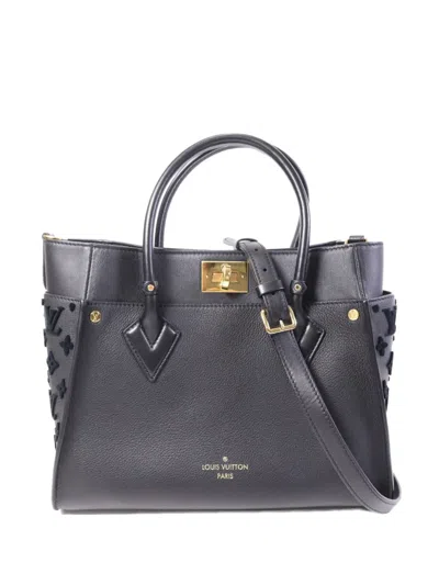 Pre-owned Louis Vuitton Mm On My Side Tote Bag In Black