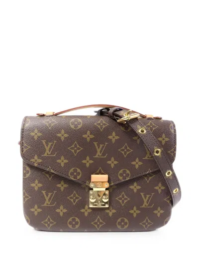 Pre-owned Louis Vuitton Mm Pochette Metis Messenger Bag In Brown
