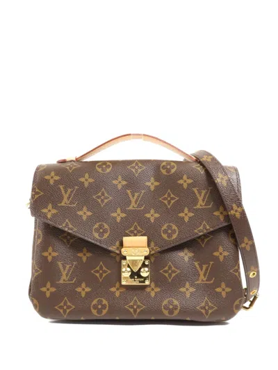 Pre-owned Louis Vuitton Mm Pochette Métis Monogram Canvas Satchel In Brown