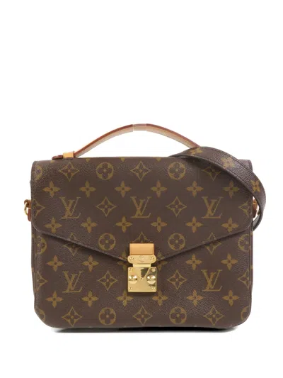 Pre-owned Louis Vuitton Mm Pochette Metis Monogram Shoulder Bag In Brown