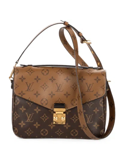 Pre-owned Louis Vuitton Mm Pochette Metis Shoulder Bag In Brown