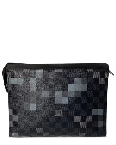 Pre-owned Louis Vuitton Mm Pochette Voyage Damier Clutch Bag