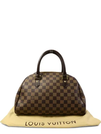 Louis Vuitton Mm Ribera Damier Ebene Canvas Tote Bag In Brown