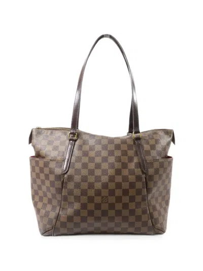 Pre-owned Louis Vuitton Mm Totally Damier Tote Bag In Brown
