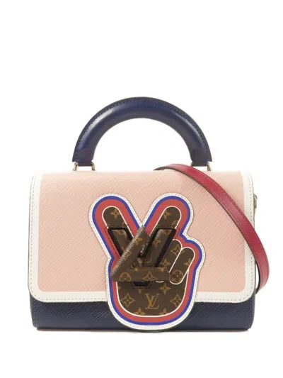 Pre-owned Louis Vuitton Mm Twist Epi Tote Bag In Blue
