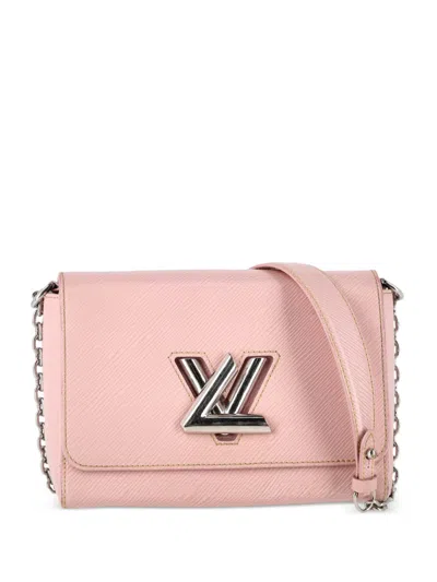 Pre-owned Louis Vuitton Mm Twist Leather Shoulder Bag In Pink