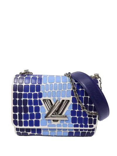 Pre-owned Louis Vuitton Mm Twist Shoulder Bag In Blue