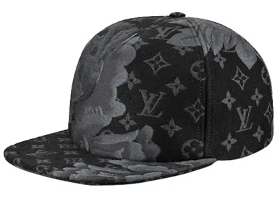 Pre-owned Louis Vuitton Mng Flowers Cap In Black