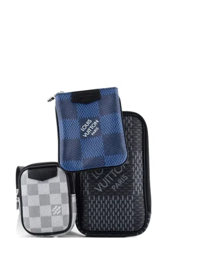 Pre-owned Louis Vuitton Modular Pouch Limited Edition Damier Graphite 3d Crossbody Bag