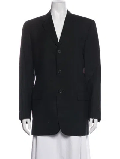 Pre-owned Louis Vuitton Mohair Blazer In Black