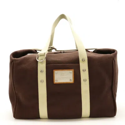 Pre-owned Louis Vuitton Moka Canvas Boston Bag Tote Bag ()