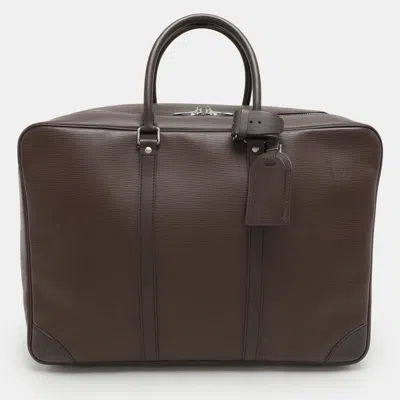 Pre-owned Louis Vuitton Moka Epi Leather Sirius 45 Soft Suitcase In Brown