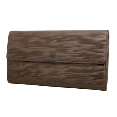 Pre-owned Louis Vuitton Moka Long Wallet (bi-fold) () In Brown