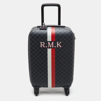 Pre-owned Louis Vuitton Mon Monogram Horizon 50 Damier Graphite Canvas Suitcase In Black
