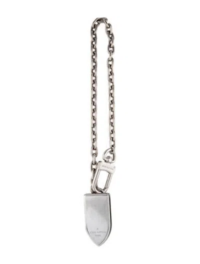 Pre-owned Louis Vuitton Money Clip With Chain In Silver