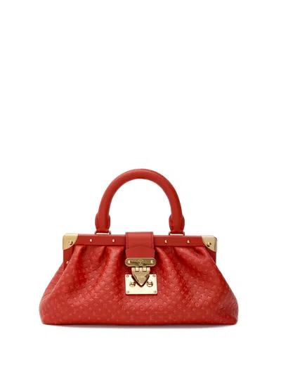Louis Vuitton Mono Clutch Nanogram Handbag In Red Leather