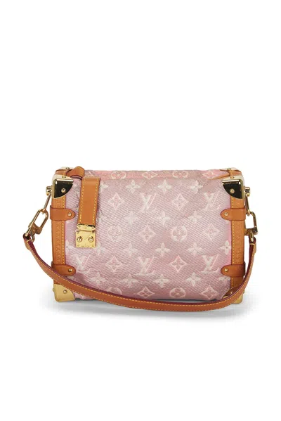 Pre-owned Louis Vuitton Monoglam Side Trunk Mm Shoulder Bag In Rose