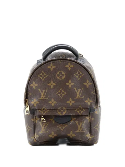 Pre-owned Louis Vuitton Monogram 2016 Palm Springs Mini Backpack In Brown