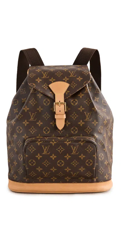 Pre-owned Louis Vuitton Monogram Ab Montsouris Gm Backpack Brown