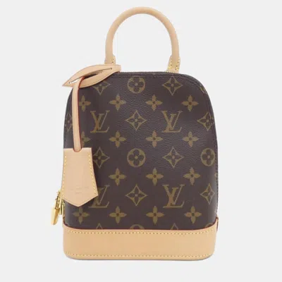 Pre-owned Louis Vuitton Monogram Alma Backpack In Brown