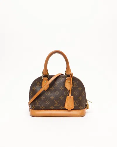Pre-owned Louis Vuitton Monogram Alma Bb Bag In Brown