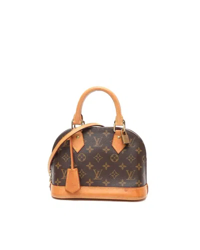 Pre-owned Louis Vuitton Monogram Alma Bb Bag In Brown