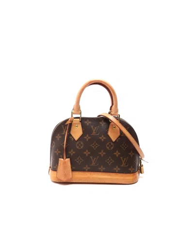 Pre-owned Louis Vuitton Monogram Alma Bb Bag In Brown