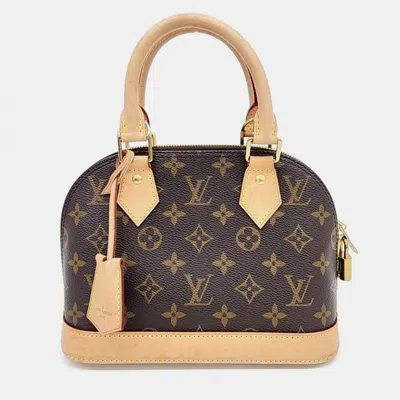 Pre-owned Louis Vuitton Monogram Alma Bb Handbag In Brown