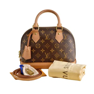 Pre-owned Louis Vuitton Monogram Alma Bb Satchel Bag In Brown