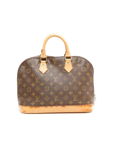 Pre-owned Louis Vuitton Monogram Alma Pm Handbag In Brown