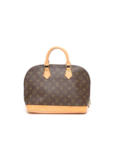Pre-owned Louis Vuitton Monogram Alma Pm Handbag In Brown