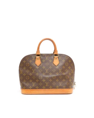 Pre-owned Louis Vuitton Monogram Alma Pm Handbag In Brown