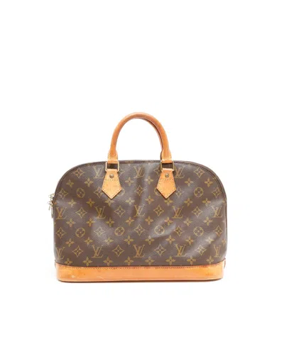 Pre-owned Louis Vuitton Monogram Alma Pm Handbag In Brown