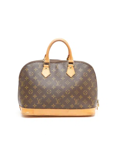 Pre-owned Louis Vuitton Monogram Alma Pm Handbag In Brown