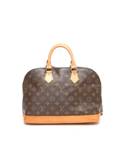 Pre-owned Louis Vuitton Monogram Alma Pm Handbag In Brown