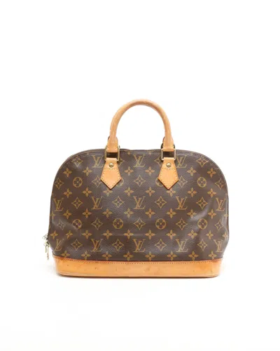 Pre-owned Louis Vuitton Monogram Alma Pm Handbag In Brown
