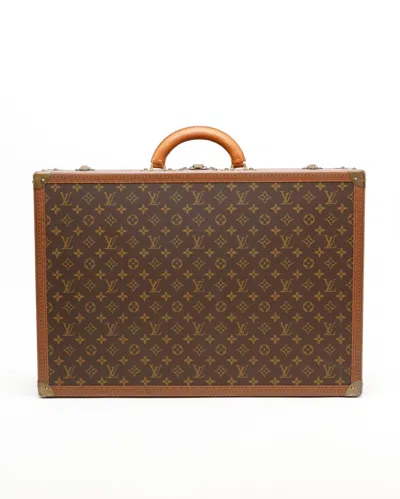 Pre-owned Louis Vuitton Monogram Alzer 60 Hardsided Suitcase In Brown