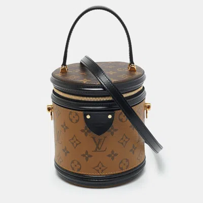 Pre-owned Louis Vuitton Monogram And Reverse Monogram Canvas Cannes Bag In Brown