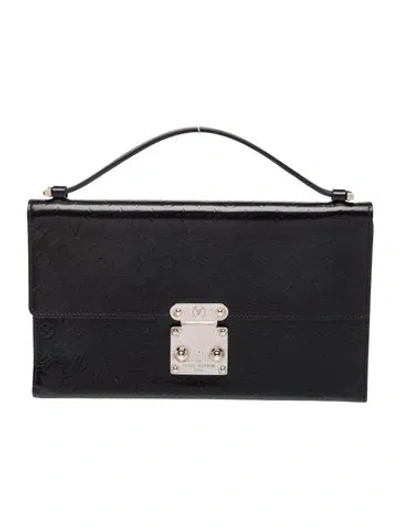 Pre-owned Louis Vuitton Monogram Anouchka Pochette In Black