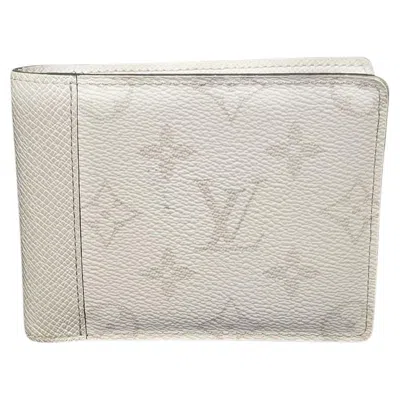 Pre-owned Louis Vuitton Monogram Antarctica Multiple Wallet - Unisex Leather In Gray