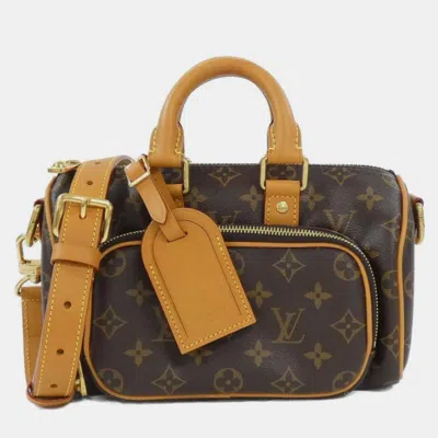 Pre-owned Louis Vuitton Monogram Archive Keepall Cargo 25cm Boston Bag In Brown